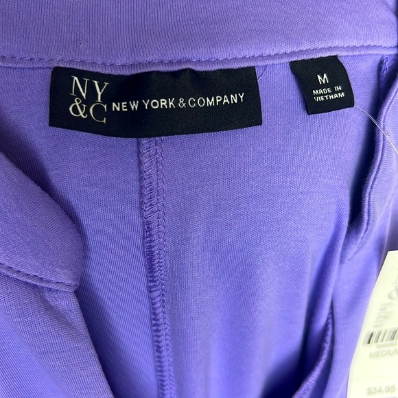 NWT Purple Ruffled Cotton Fit and Flare Dress - Picture 7 of 7